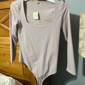 Free People Square Bodysuit Long sleeve